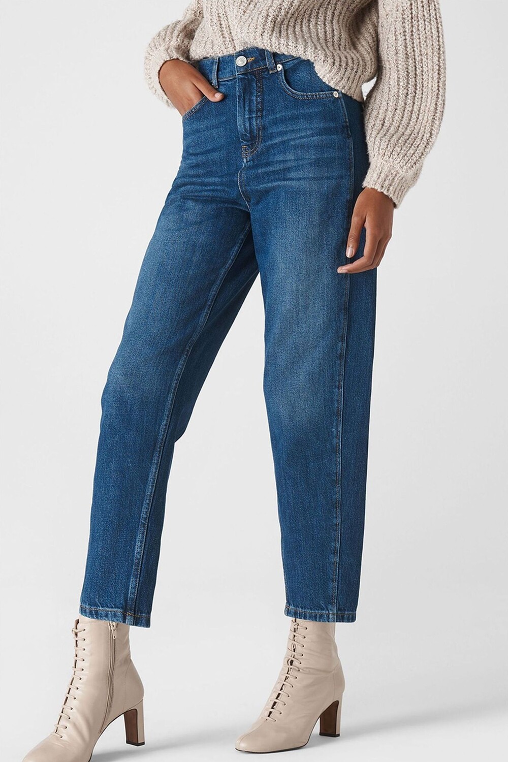 Синие джинсы с завышенной талией и зауженными штанинами Whistles, синий
Синие джинсы с завышенной талией и зауженными штанинами Whistles, синий