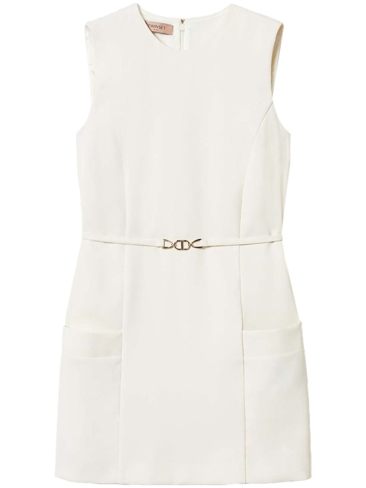 TWINSET креповый топ с поясом, белый
TWINSET креповый топ с поясом, белый