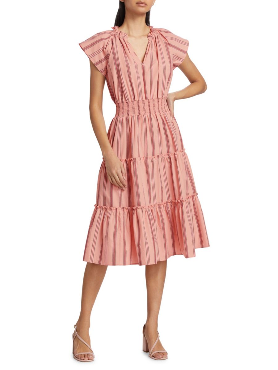 Платье миди Amellia в полоску из смесового льна Rails, цвет Coral Navy
Платье миди Amellia в полоску из смесового льна Rails, цвет Coral Navy