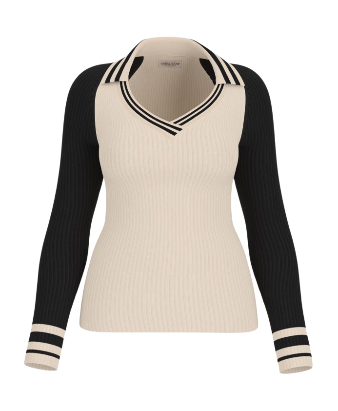 Бежевый свитер с V-образным вырезом для женщин Guess, бежевый
Бежевый свитер с V-образным вырезом для женщин Guess, бежевый