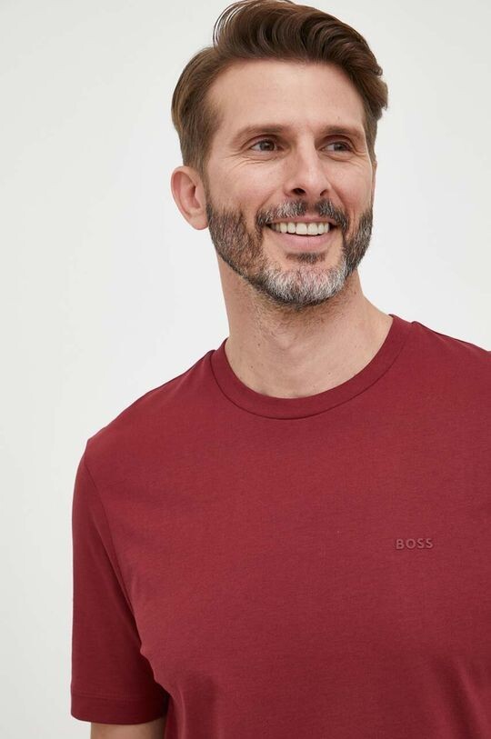 Хлопковая футболка Boss, бордовый
Хлопковая футболка Boss, бордовый