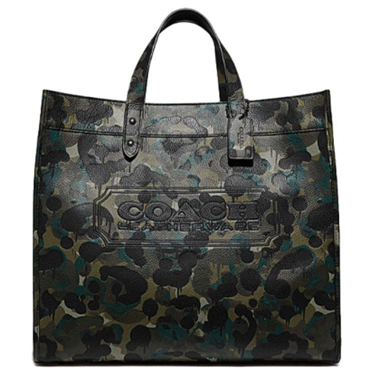 COACH Кожаная сумка-тоут для ноутбука с камуфляжным принтом
COACH Кожаная сумка-тоут для ноутбука с камуфляжным принтом