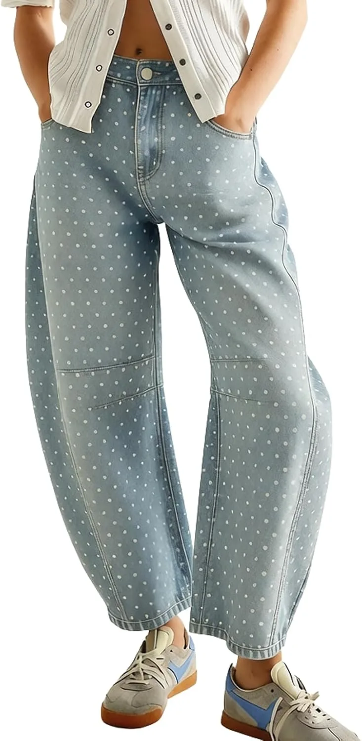 chouyatou женские джинсы baggy с принтом polka dot
chouyatou женские джинсы baggy с принтом polka dot