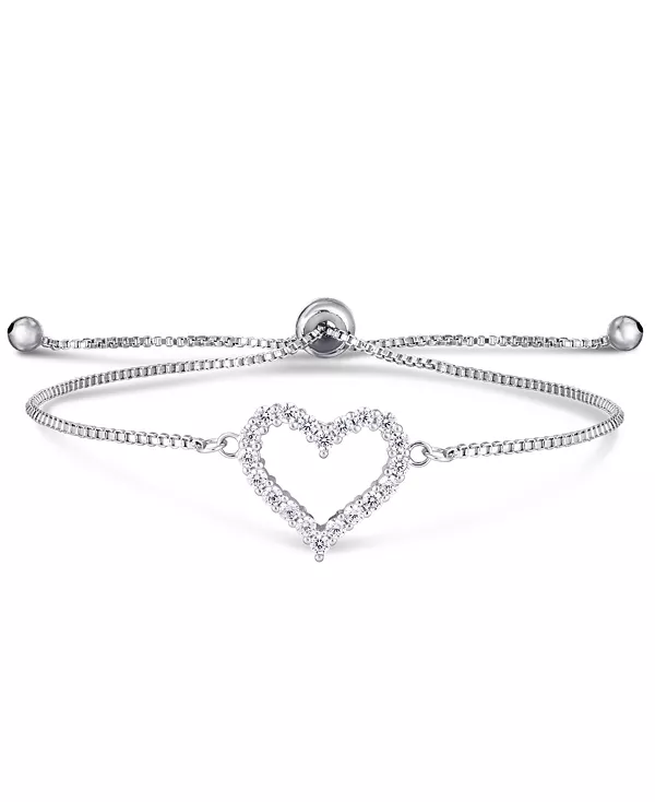 Браслет-Боло с регулируемым замком-ползунком в форме сердца из кубического циркония, посеребренный Macy'S, silver
Браслет-Боло с регулируемым замком-ползунком в форме сердца из кубического циркония, посеребренный Macy'S, silver
