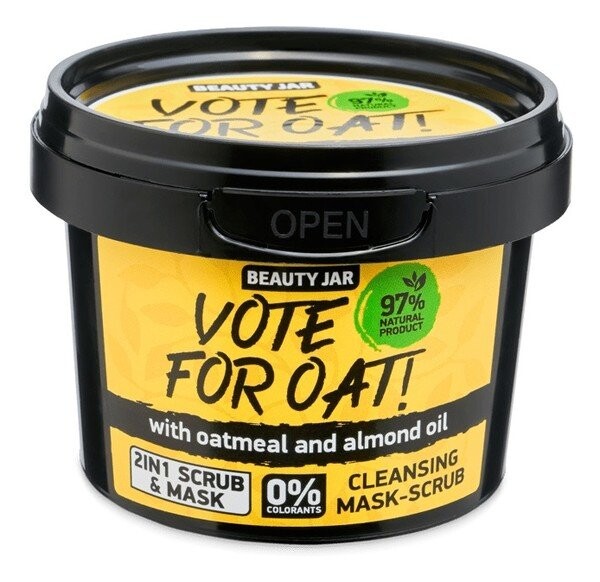 Beauty Jar, Vote For Oat, очищающая маска-пилинг для лица, 120 г
Beauty Jar, Vote For Oat, очищающая маска-пилинг для лица, 120 г