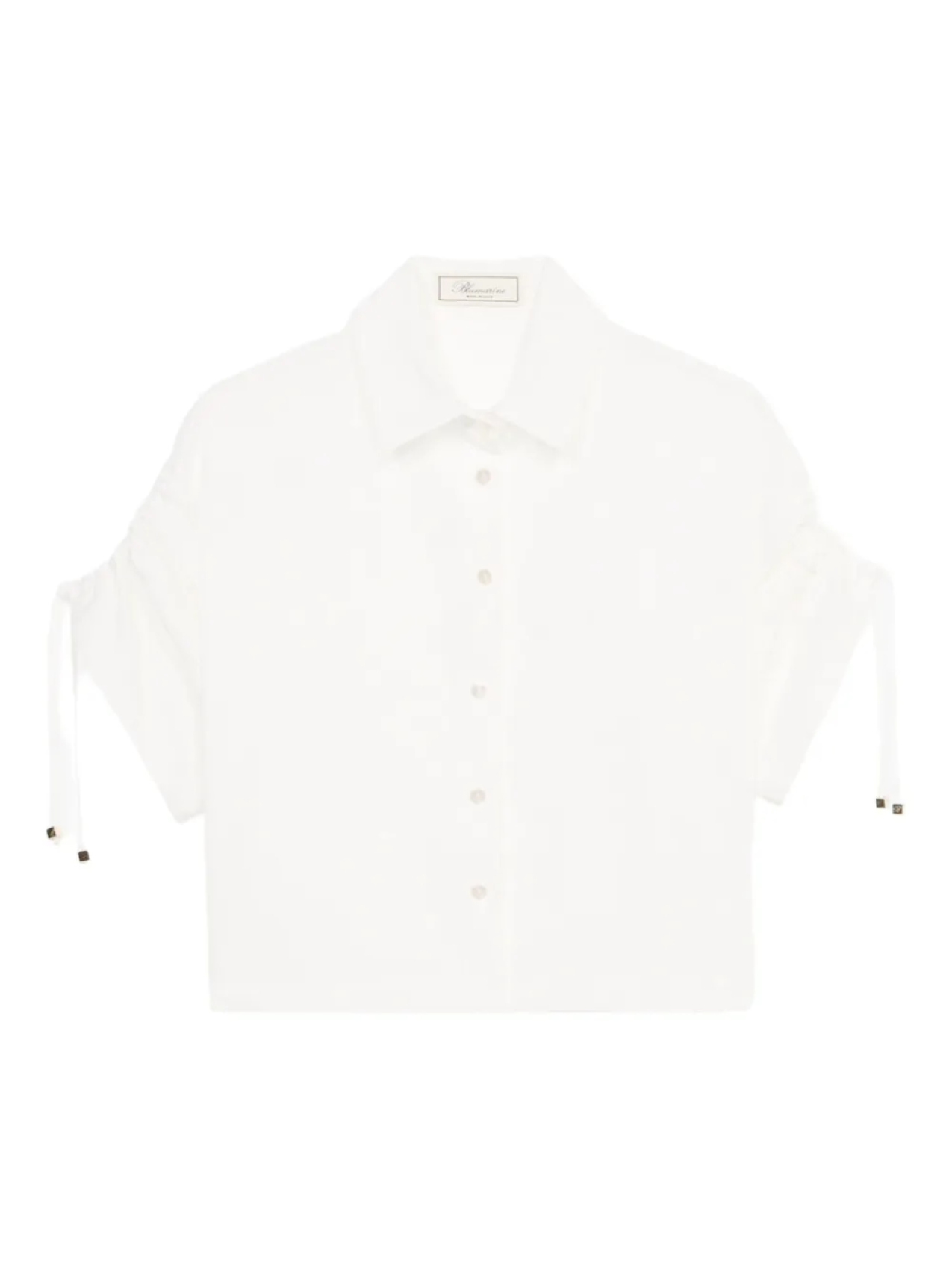 Укороченная рубашка на пуговицах Blumarine, белый
Укороченная рубашка на пуговицах Blumarine, белый