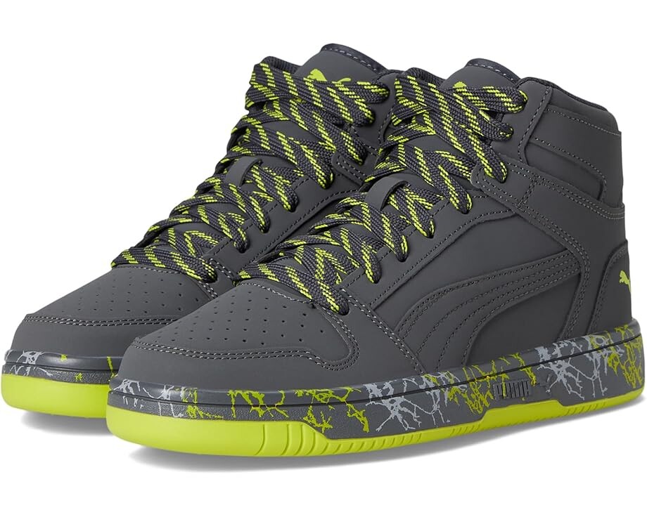 Кроссовки PUMA Kids Rebound Layup Mid, цвет Strong Gray/Strong Gray/Lime Smash
Кроссовки PUMA Kids Rebound Layup Mid, цвет Strong Gray/Strong Gray/Lime Smash