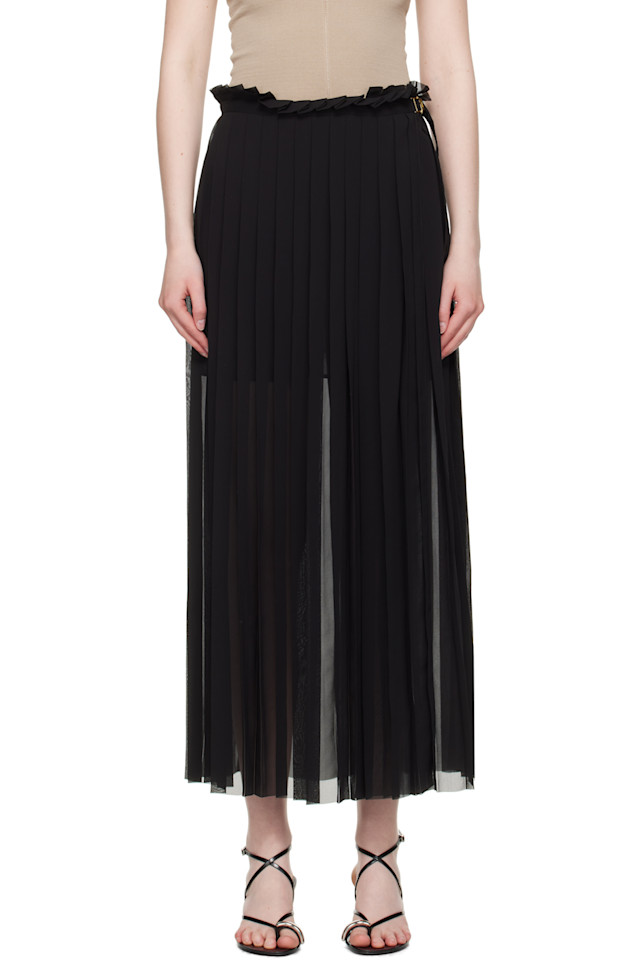 Плиссированная юбка миди Ami Paris, черный
Плиссированная юбка миди Ami Paris, черный