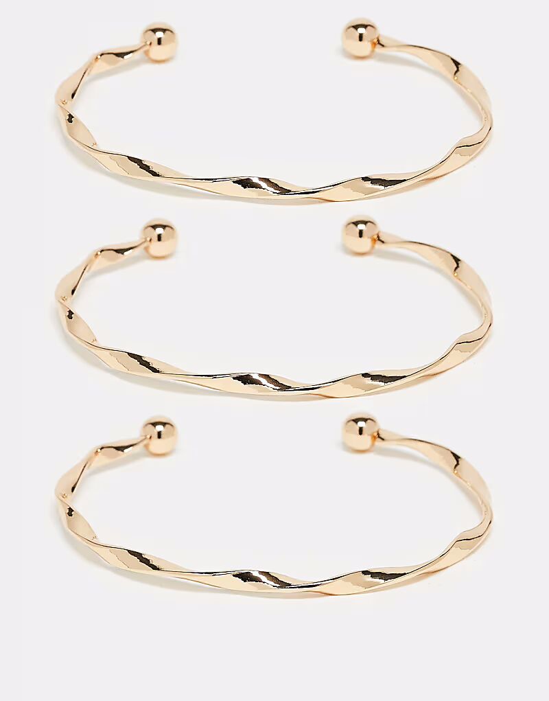 Набор из 3 браслетов разных форм Asos Design, золотой
Набор из 3 браслетов разных форм Asos Design, золотой