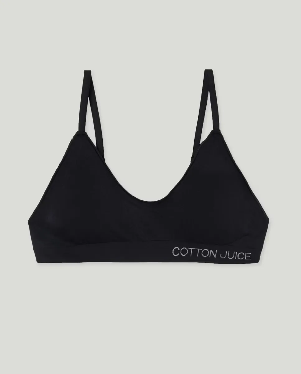 Бесшовный бюстгальтер для девочек Cotton Juice, черный
Бесшовный бюстгальтер для девочек Cotton Juice, черный