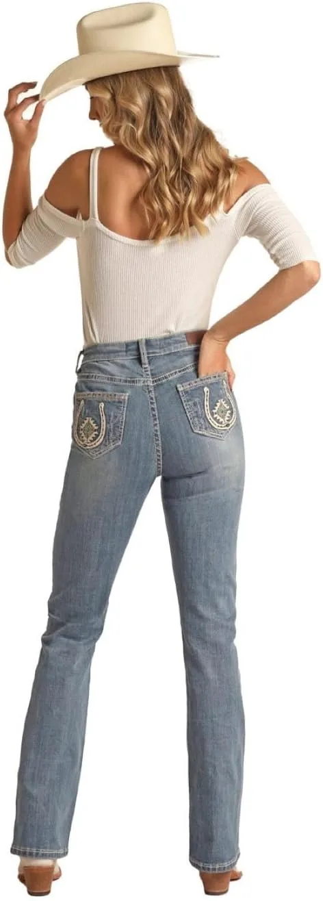 Джинсы Rock & Roll Denim Mid Rise Boot Cut с принтом "Horseshoe Cactus"
Джинсы Rock & Roll Denim Mid Rise Boot Cut с принтом "Horseshoe Cactus"