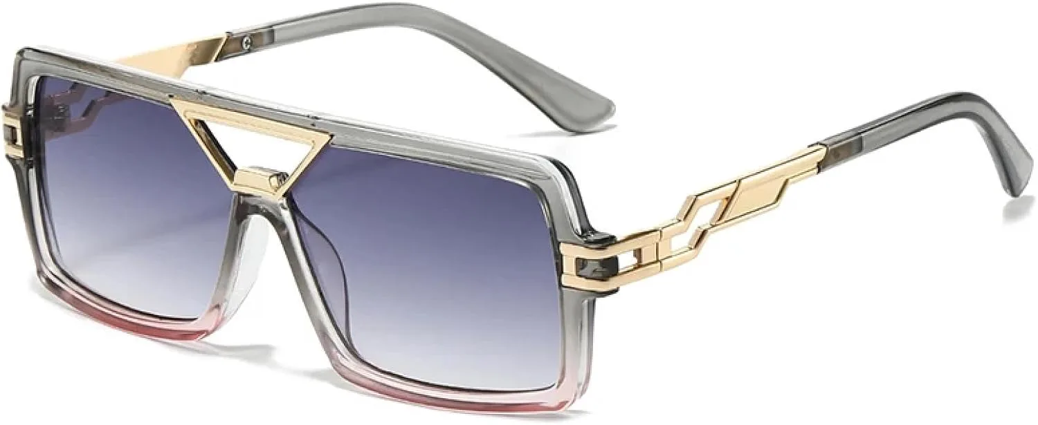 Модные солнцезащитные очки с двойной перемычкой для женщин, ретро-стиль, градиентные линзы, защита от УФ-излучения UV400, трендовые для мужчин HHZZYVY, Gray Pink Gray
Модные солнцезащитные очки с двойной перемычкой для женщин, ретро-стиль, градиентные линзы, защита от УФ-излучения UV400, трендовые для мужчин HHZZYVY, Gray Pink Gray