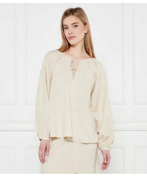 Льняная блузка Loose fit Twinset U&B, бежевый
Льняная блузка Loose fit Twinset U&B, бежевый