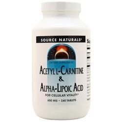 Source Naturals Ацетил L-карнитин и Альфа-липоевая кислота (650 мг) 240 таблеток 
Source Naturals Ацетил L-карнитин и Альфа-липоевая кислота (650 мг) 240 таблеток