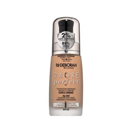 Deborah Milano 24 Hour Liquid Foundation Perfect Moisturizing SPF 20 1 Fair 30,00 мл
Deborah Milano 24 Hour Liquid Foundation Perfect Moisturizing SPF 20 1 Fair 30,00 мл