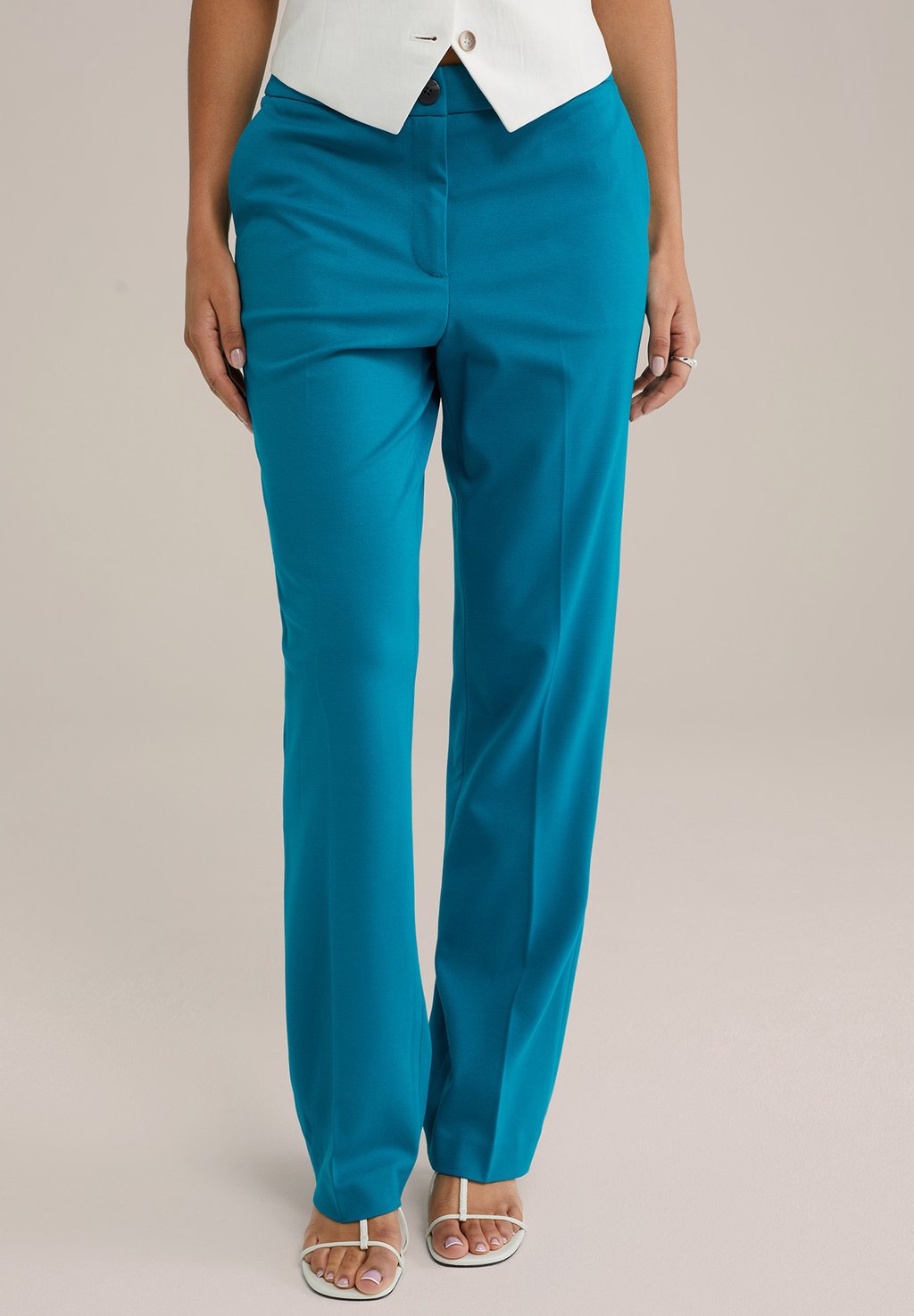 Брюки WE Fashion, зеленый/синий 
Брюки WE Fashion, зеленый/синий