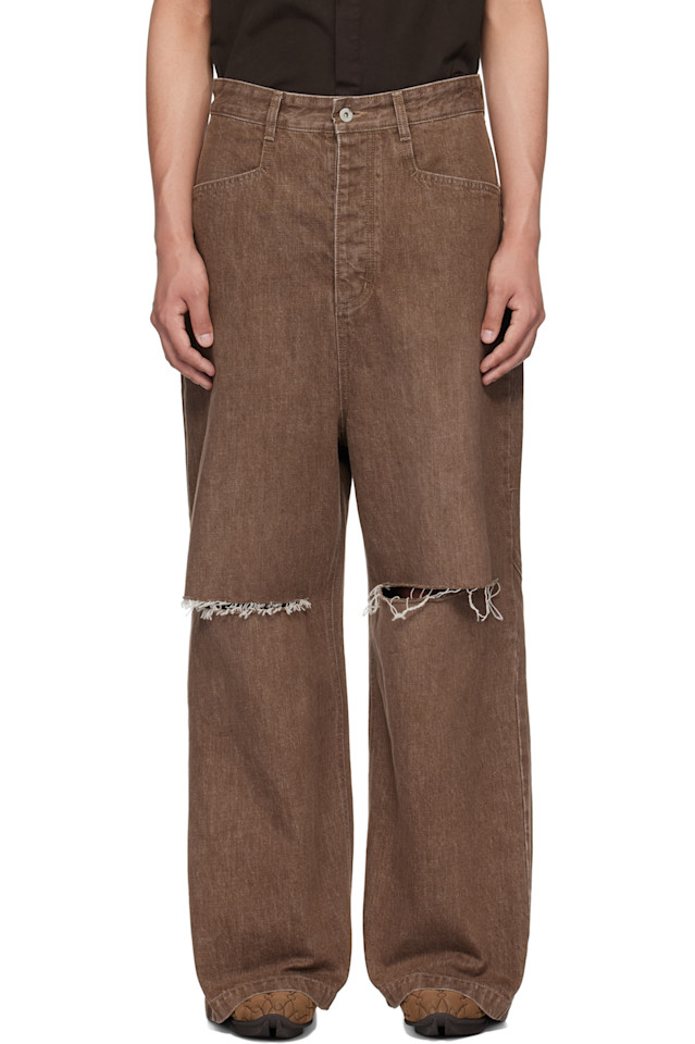 Широкие потертые джинсы Fffpostalservice, коричневый
Широкие потертые джинсы Fffpostalservice, коричневый