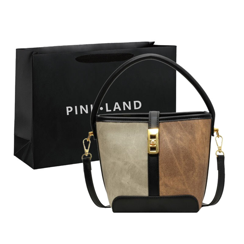 Pink·Land Женская сумка через плечо, Черный + черная сумка для сладостей.
Pink·Land Женская сумка через плечо, Черный + черная сумка для сладостей.