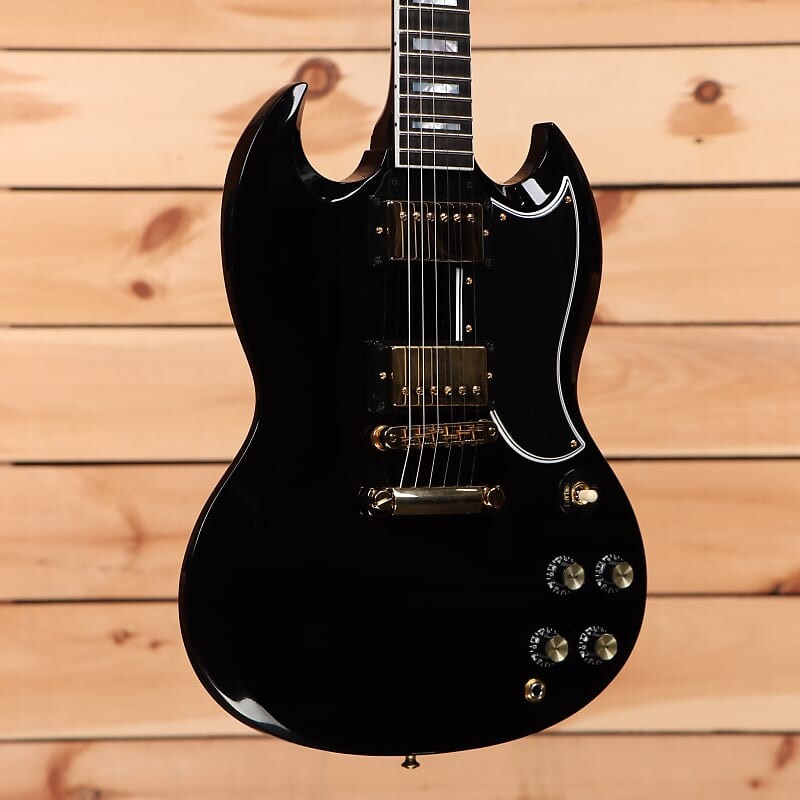 Электрогитара Gibson SG Custom 2-Pickup - Ebony - CS302089 - PLEK'd
Электрогитара Gibson SG Custom 2-Pickup - Ebony - CS302089 - PLEK'd