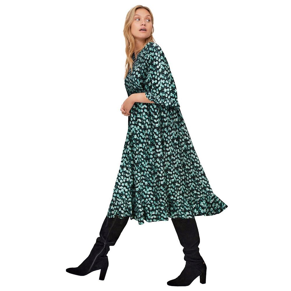 Женское платье в стиле ампир с оборками Ellos больших размеров, цвет Black Green Ditsy
Женское платье в стиле ампир с оборками Ellos больших размеров, цвет Black Green Ditsy