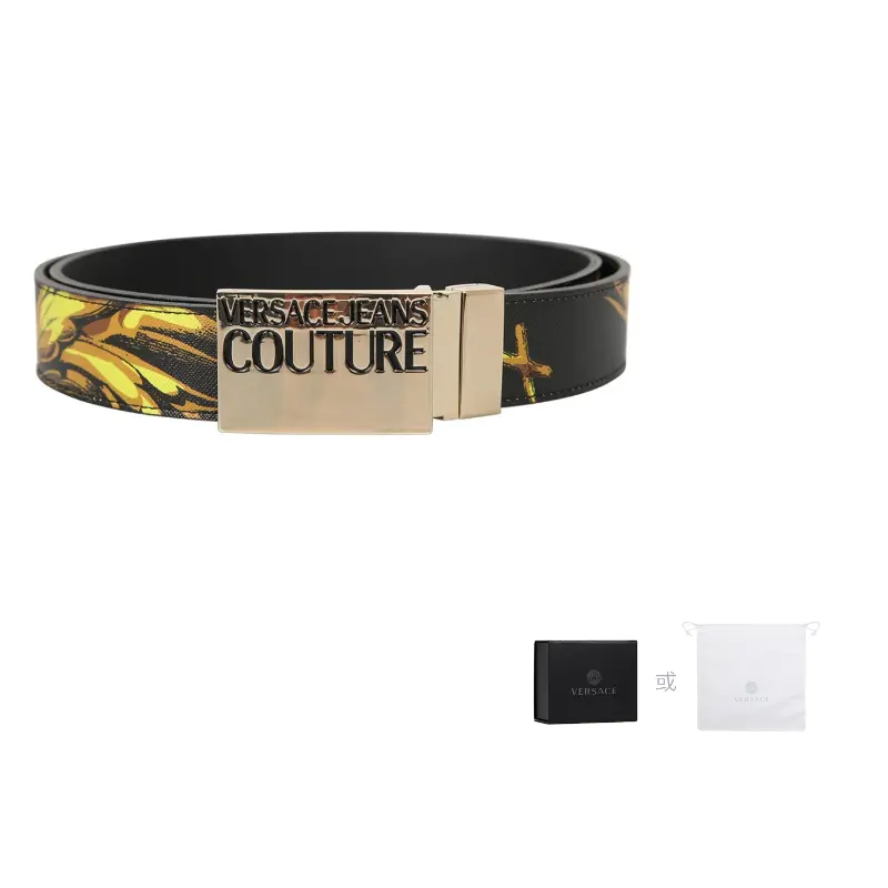 Мужской кожаный ремень Versace, черный
Мужской кожаный ремень Versace, черный