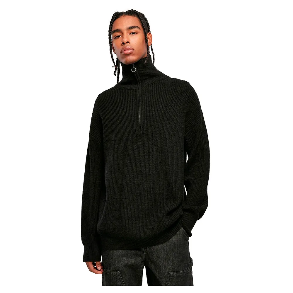 Свитер Urban Classics Oversized Knitted half zip, черный
Свитер Urban Classics Oversized Knitted half zip, черный