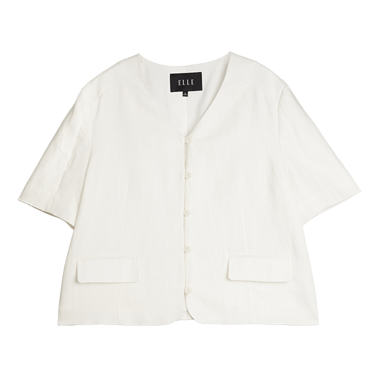 ELLE Короткое пальто женское белое с V-образным вырезом Moderate
ELLE Короткое пальто женское белое с V-образным вырезом Moderate