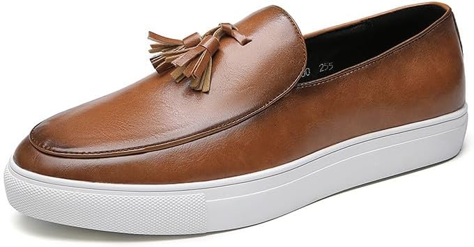 Мужские лоферы с кисточками Santimon, повседневные кожаные слипоны, удобные плоские модные туфли для работы, отдыха и путешествий, черные/коричневые
Мужские лоферы с кисточками Santimon, повседневные кожаные слипоны, удобные плоские модные туфли для работы, отдыха и путешествий, черные/коричневые