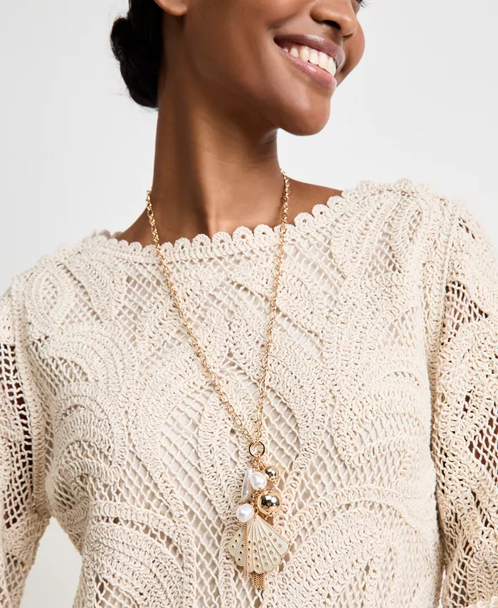 Длинное ожерелье с подвесками из золотистой имитации ракушек и жемчуга, 28 дюймов + удлинитель 2 дюйма 34-я | Капсульная коллекция Аликс Фридберг Macy's, золотой
Длинное ожерелье с подвесками из золотистой имитации ракушек и жемчуга, 28 дюймов + удлинитель 2 дюйма 34-я | Капсульная коллекция Аликс Фридберг Macy's, золотой