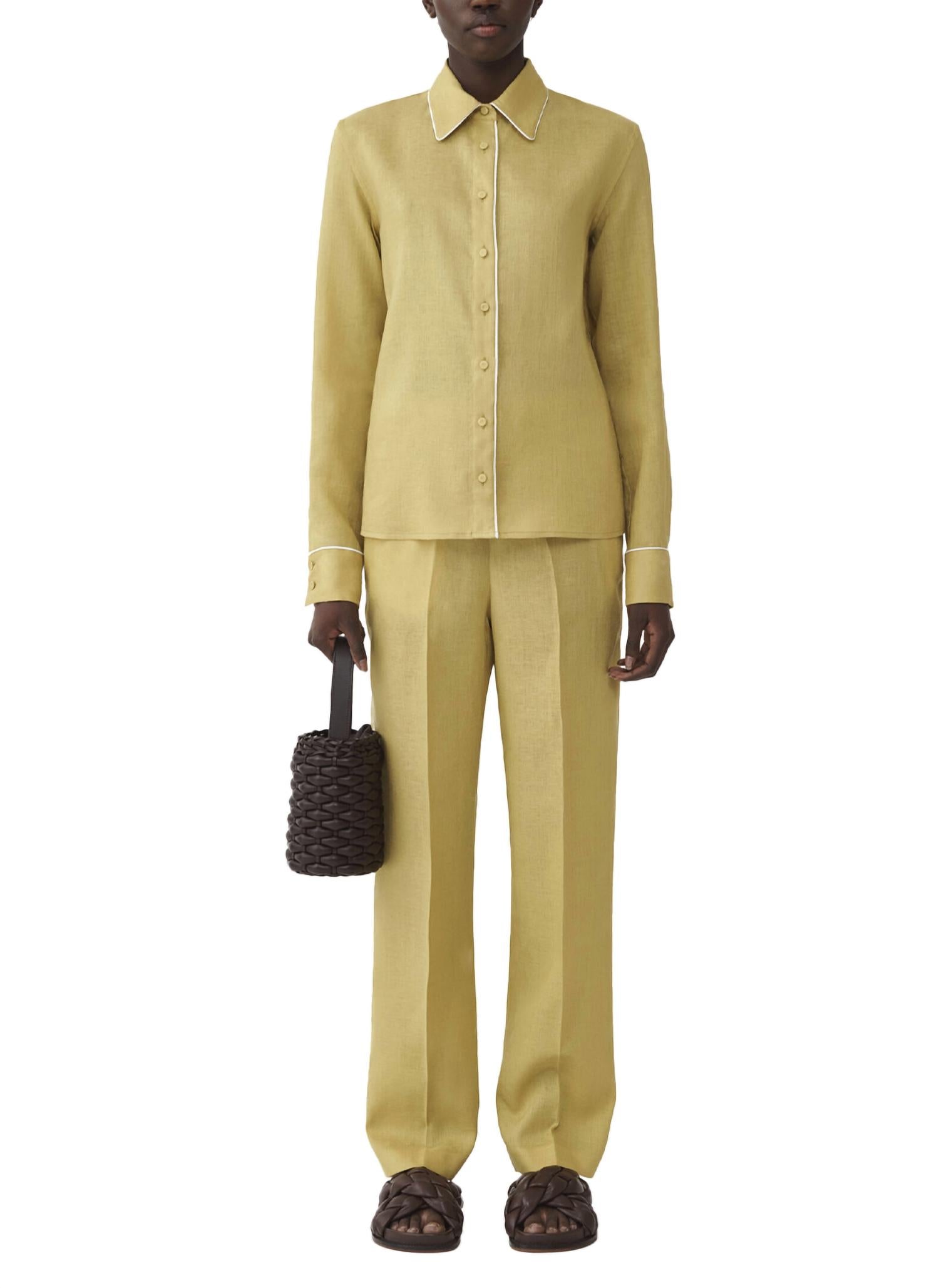 Льняные спортивные брюки фисташкового цвета Fabiana Filippi, фисташковый
Льняные спортивные брюки фисташкового цвета Fabiana Filippi, фисташковый