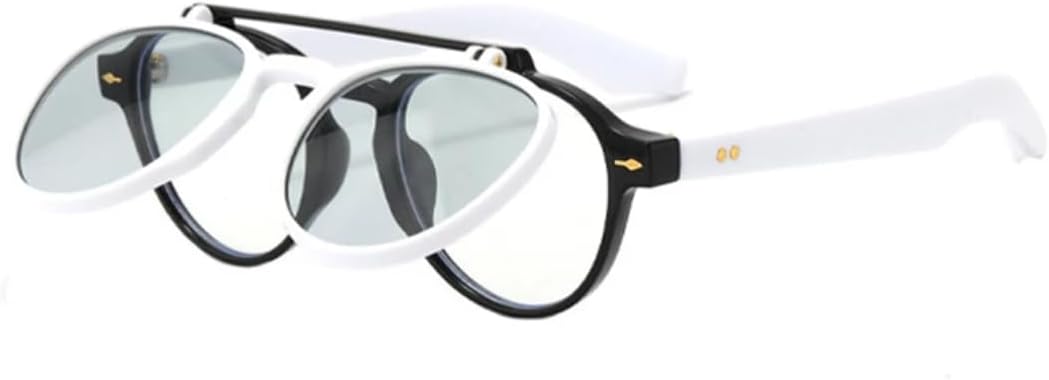 Популярные модные женские солнцезащитные очки с двойной перемычкой, овальной формы, ретро-очки с откидными линзами, защита от УФ-излучения UV400, мужские очки с заклепками, панк-градиентный дизайн UUPTTPL, White Light Gray
Популярные модные женские солнцезащитные очки с двойной перемычкой, овальной формы, ретро-очки с откидными линзами, защита от УФ-излучения UV400, мужские очки с заклепками, панк-градиентный дизайн UUPTTPL, White Light Gray