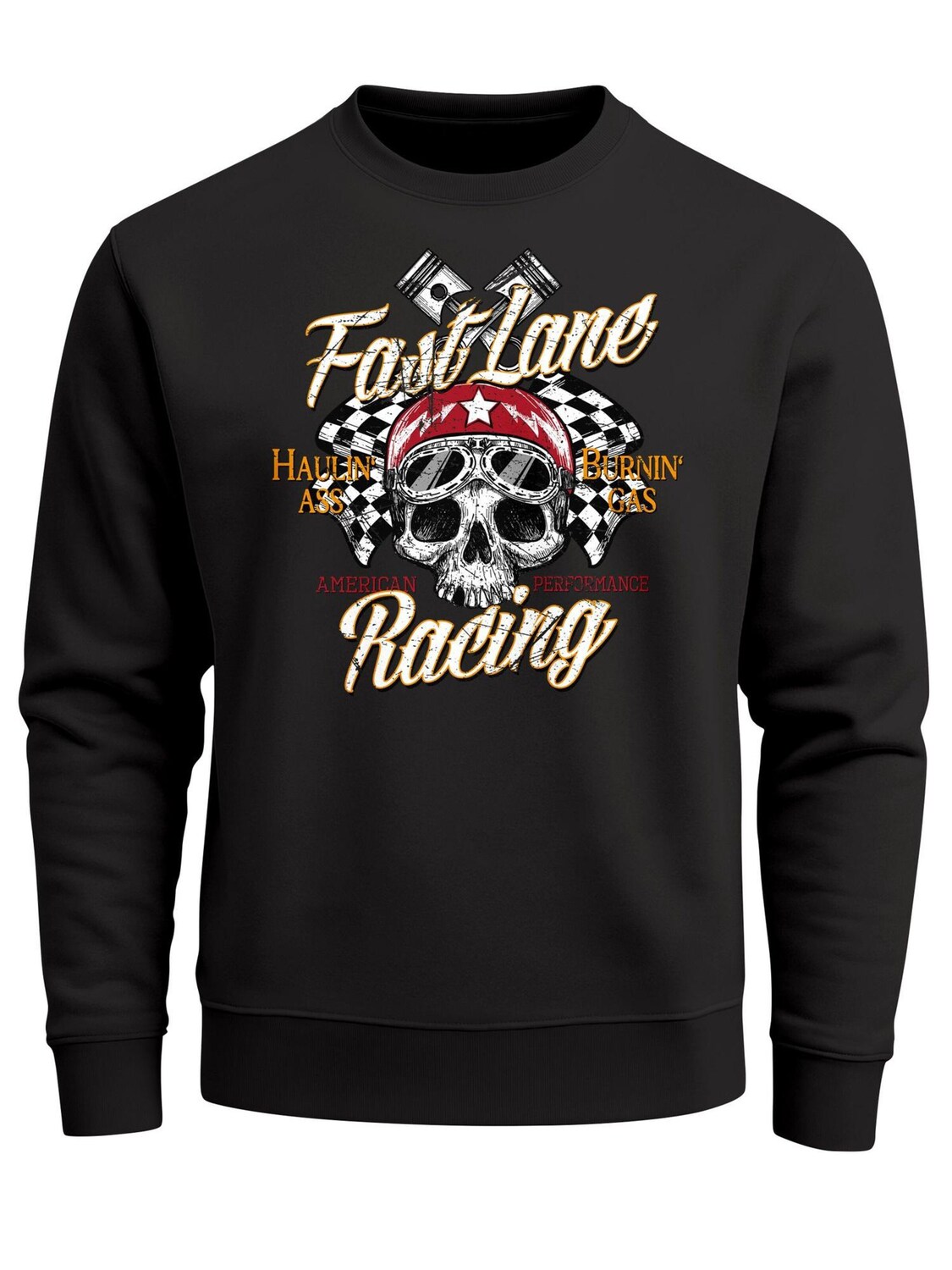 Neverless Свитшот 'Racing Skull' в черном цвете
Neverless Свитшот 'Racing Skull' в черном цвете