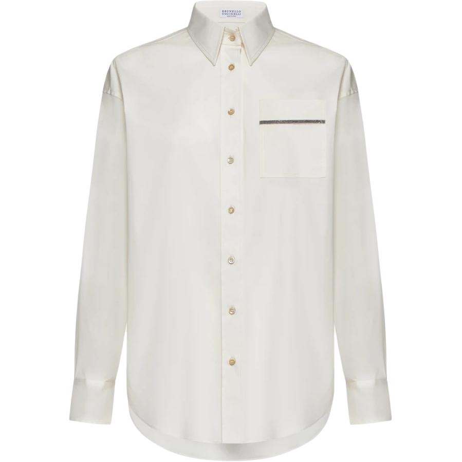 Рубашка с декоративными пуговицами Brunello Cucinelli, айвори
Рубашка с декоративными пуговицами Brunello Cucinelli, айвори