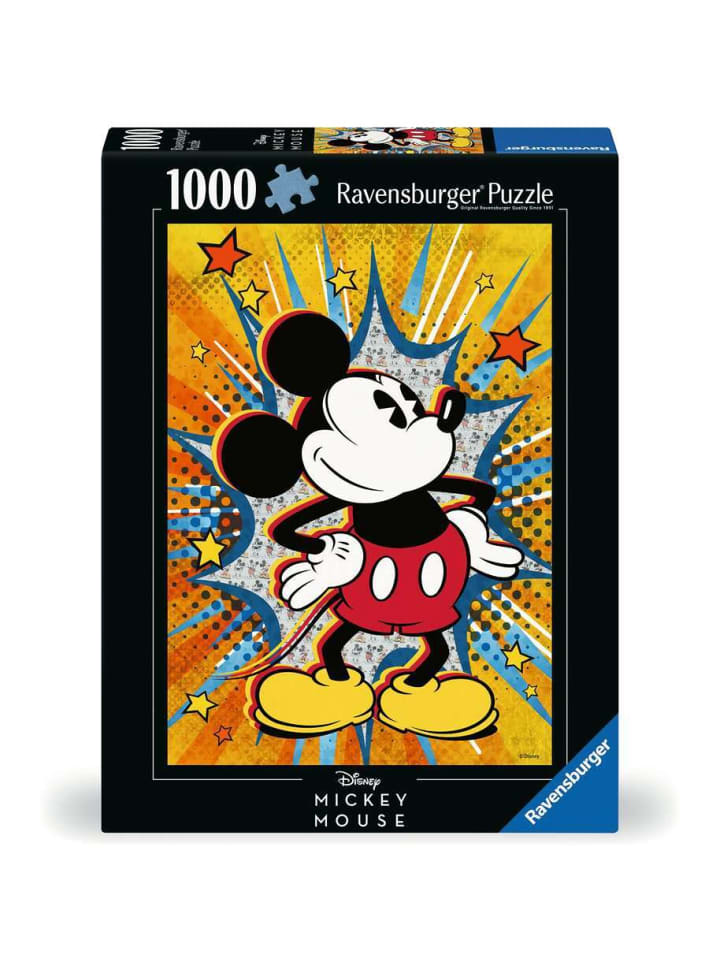 Пазл Ravensburger «Микки Маус» из 1000 деталей в стиле ретро с красочным рисунком
Пазл Ravensburger «Микки Маус» из 1000 деталей в стиле ретро с красочным рисунком