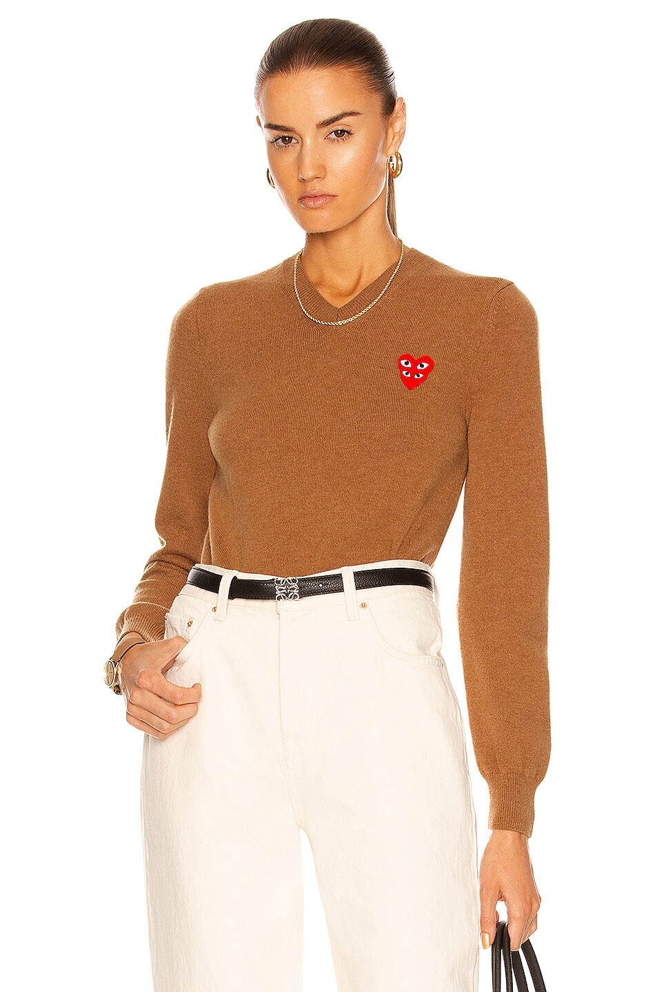 Свитер Comme des Garçons V-Neck Pullover, коричневый
Свитер Comme des Garçons V-Neck Pullover, коричневый