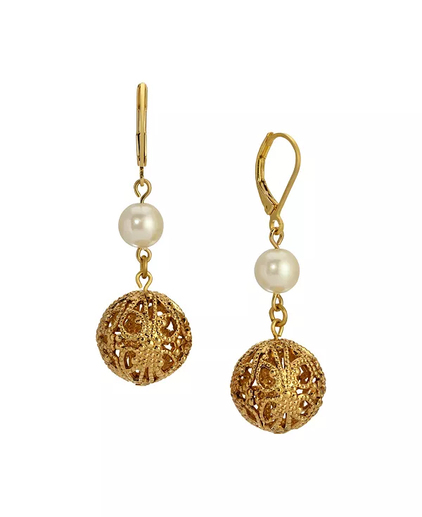 Серьги-Подвески из филигранных бусин с искусственным жемчугом 2028, white
Серьги-Подвески из филигранных бусин с искусственным жемчугом 2028, white