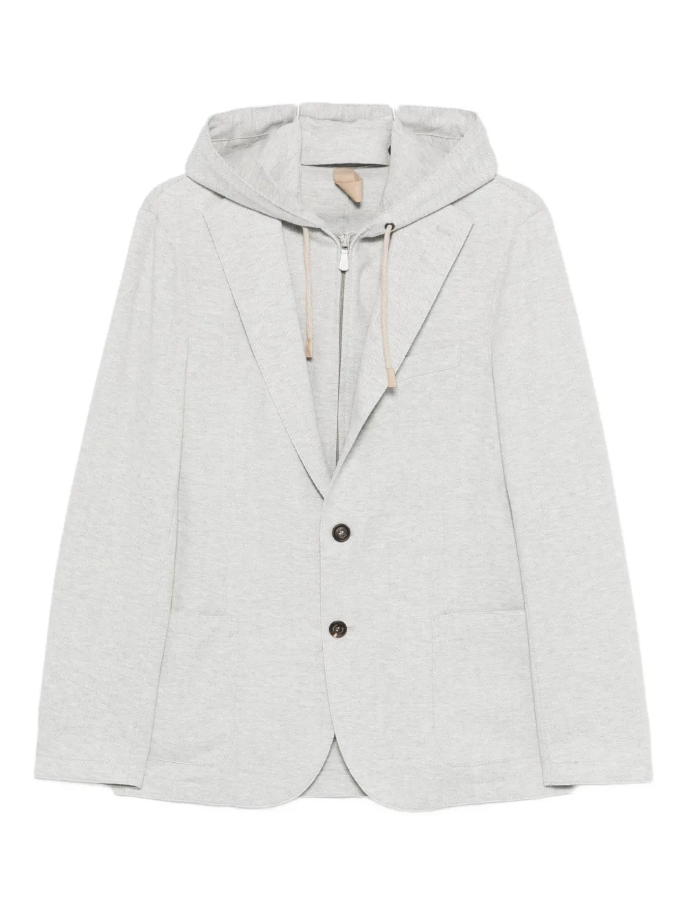 Однобортный пиджак с капюшоном Eleventy, серый
Однобортный пиджак с капюшоном Eleventy, серый