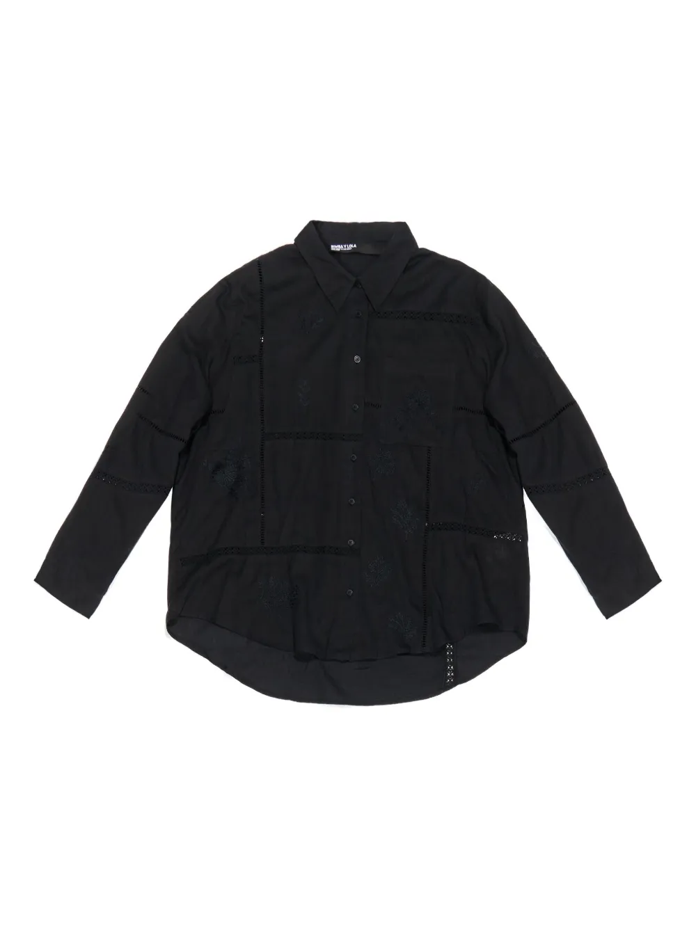 Рубашка с вышитыми вставками Bimba Y Lola, черный
Рубашка с вышитыми вставками Bimba Y Lola, черный