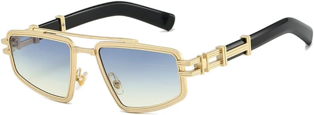 Солнцезащитные очки с защитой от УФ-излучения UV400 | Металлические линзы в стиле стимпанк | Цветные линзы | Для женщин и мужчин | Для занятий спортом на открытом воздухе и вождения DSVIGF, Gold-blueyellow
Солнцезащитные очки с защитой от УФ-излучения UV400 | Металлические линзы в стиле стимпанк | Цветные линзы | Для женщин и мужчин | Для занятий спортом на открытом воздухе и вождения DSVIGF, Gold-blueyellow