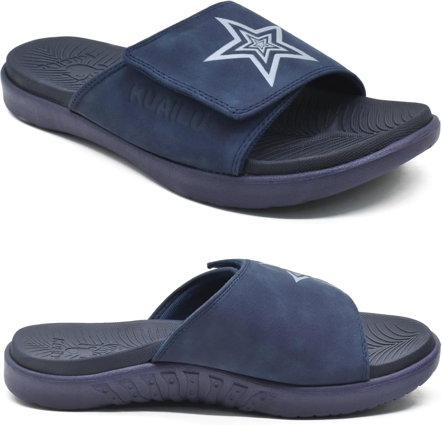 Мужские шлепанцы KuaiLu с мягкой подушкой, спортивные сандалии с поддержкой свода стопы при плантарном фасциите, регулируемые с открытым носком, летние тапочки, легко надевать, для улицы и дома, размеры 7-15, темно-синий
Мужские шлепанцы KuaiLu с мягкой подушкой, спортивные сандалии с поддержкой свода стопы при плантарном фасциите, регулируемые с открытым носком, летние тапочки, легко надевать, для улицы и дома, размеры 7-15, темно-синий