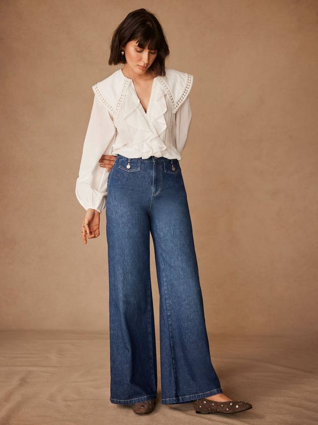 Джинсы palazzo с широкими штанинами Mint Velvet, синий
Джинсы palazzo с широкими штанинами Mint Velvet, синий