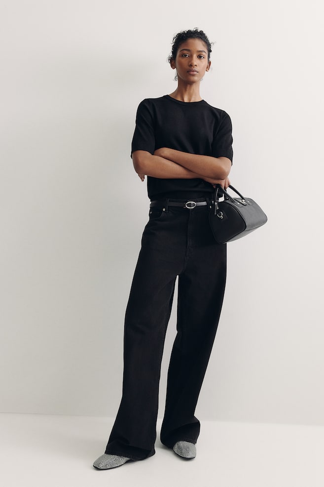 Рубашка тонкой вязки H&M, черный
Рубашка тонкой вязки H&M, черный