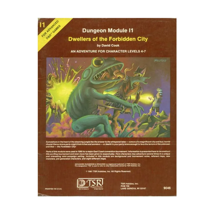 Модуль Dwellers of the Forbidden City (1st Printing), Advanced Dungeons & Dragons (1st Edition) - Modules & Adventures - I Series
Модуль Dwellers of the Forbidden City (1st Printing), Advanced Dungeons & Dragons (1st Edition) - Modules & Adventures - I Series