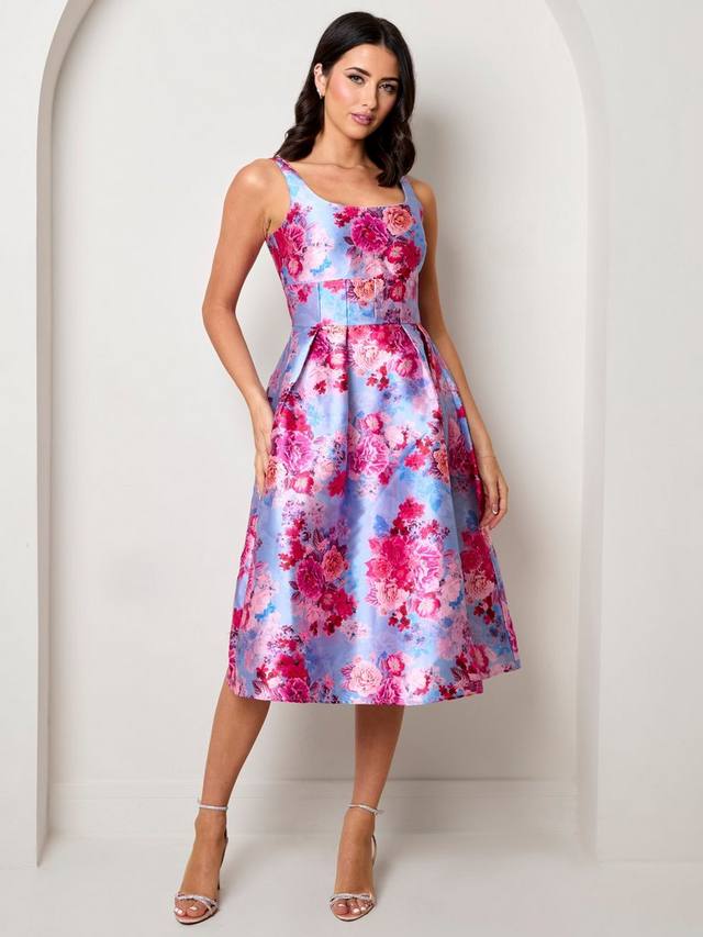 Платье Curve с жаккардовым цветочным принтом Chi Chi London, Blue/Multi
Платье Curve с жаккардовым цветочным принтом Chi Chi London, Blue/Multi