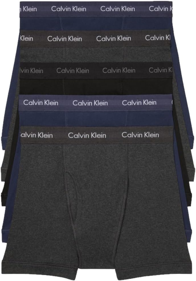 Комплект из 5 мужских трусов-боксеров Calvin Klein Cotton Classics, 2 Blue Shadow Body W/Blue Shadow Waistband, 2 Charcoal Heather Body W/Charcoal Heather Waistband, 1 Black Body W/Black Waistband
Комплект из 5 мужских трусов-боксеров Calvin Klein Cotton Classics, 2 Blue Shadow Body W/Blue Shadow Waistband, 2 Charcoal Heather Body W/Charcoal Heather Waistband, 1 Black Body W/Black Waistband