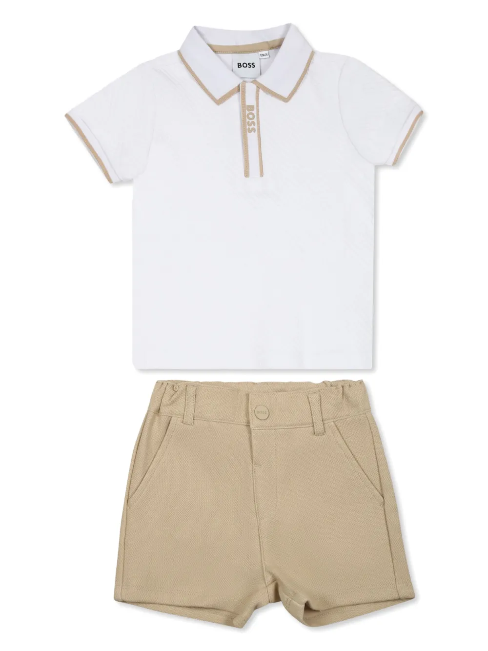 Комплект из шорт и рубашки поло Boss Kidswear, белый
Комплект из шорт и рубашки поло Boss Kidswear, белый
