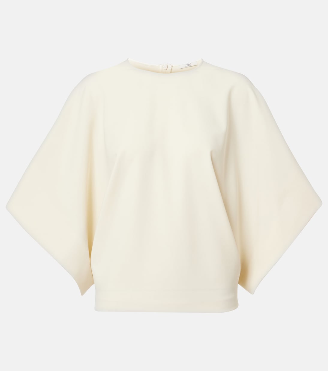 Топ из шерстяной креповой смеси с драпировкой от Tenley Fforme, белый 
Топ из шерстяной креповой смеси с драпировкой от Tenley Fforme, белый