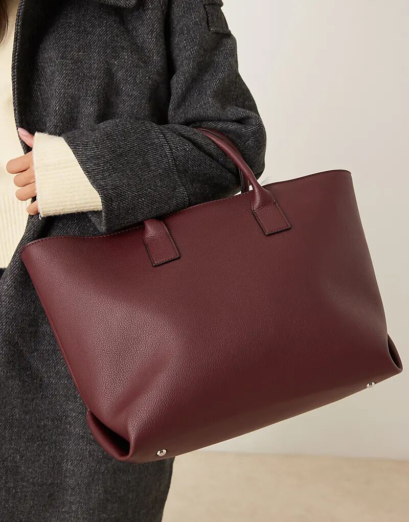 Сумка-тоут ASOS DESIGN с ручкой бордового цвета
Сумка-тоут ASOS DESIGN с ручкой бордового цвета