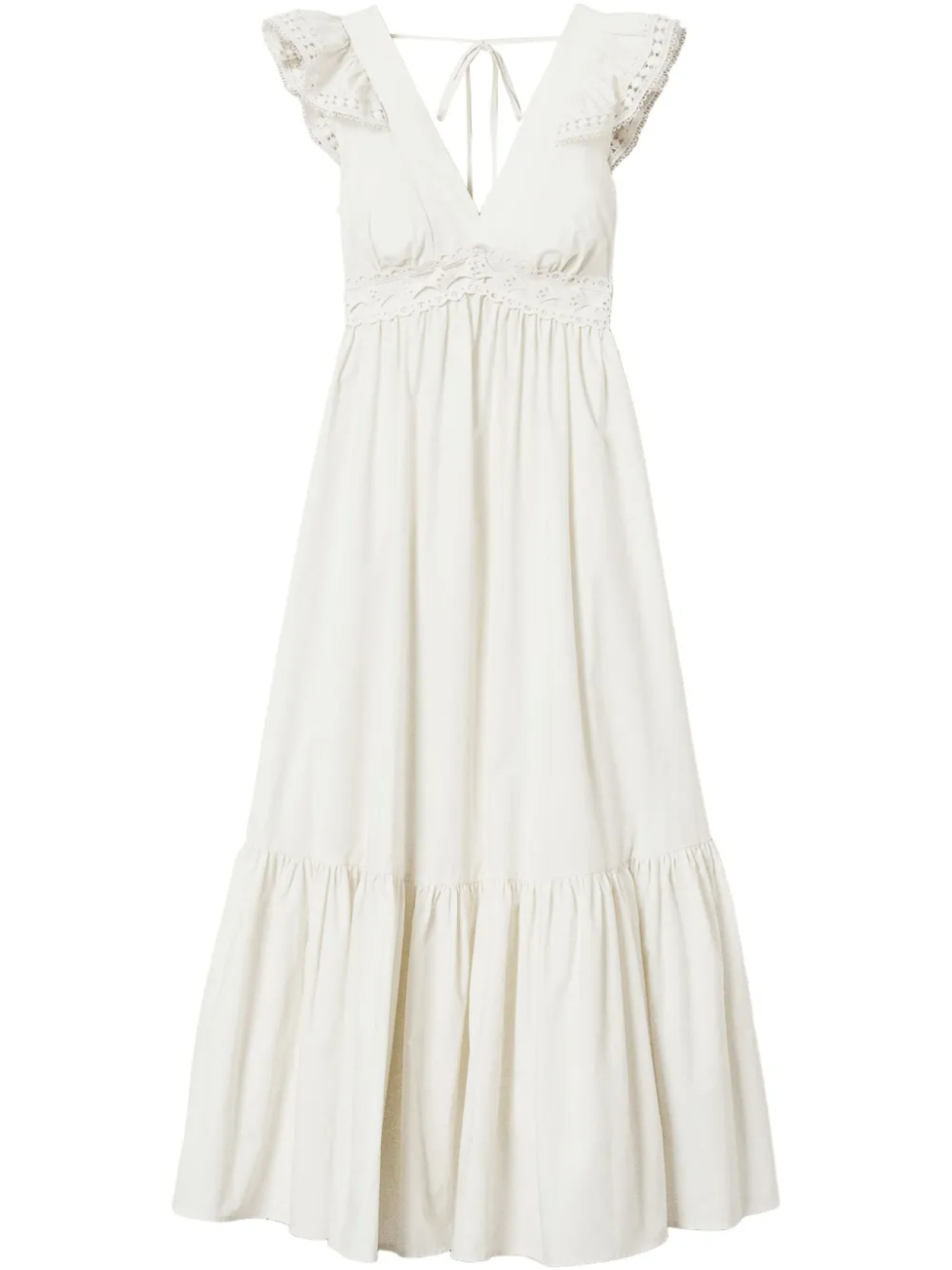 Платье из поплина с деталями, связанными крючком TWINSET, белый
Платье из поплина с деталями, связанными крючком TWINSET, белый