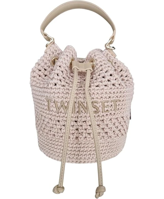 Натуральная сумка-ведро из различных материалов. Twinset, бежевый
Натуральная сумка-ведро из различных материалов. Twinset, бежевый